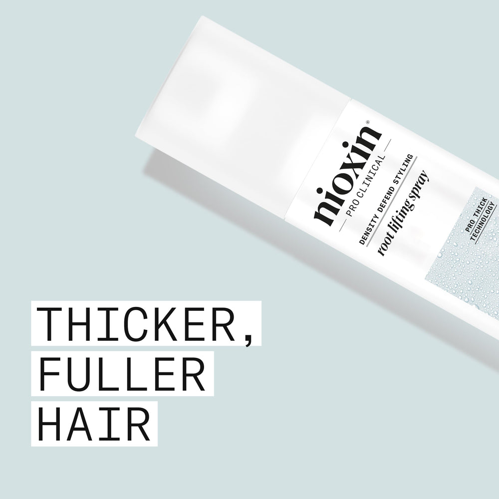 NIOXIN nozzle close-up highlighting easy spray control benefit