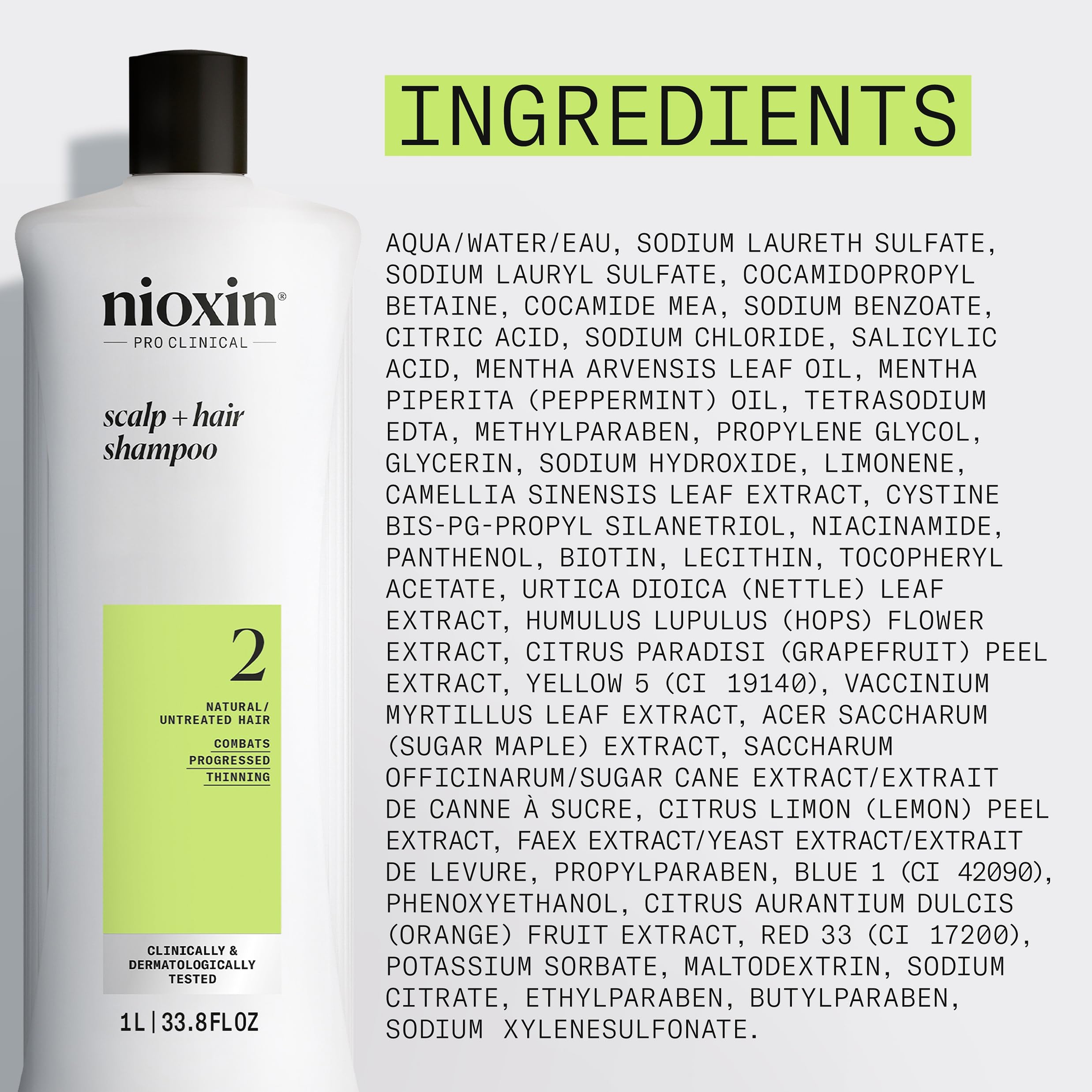 Nioxin professional salon display emphasizing trusted thinning-hair brand use
