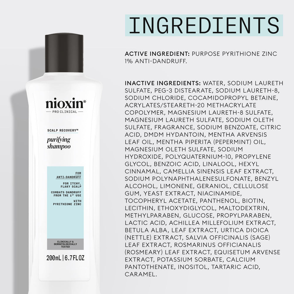 NIOXIN scalp application in shower showing targeted massage for relief