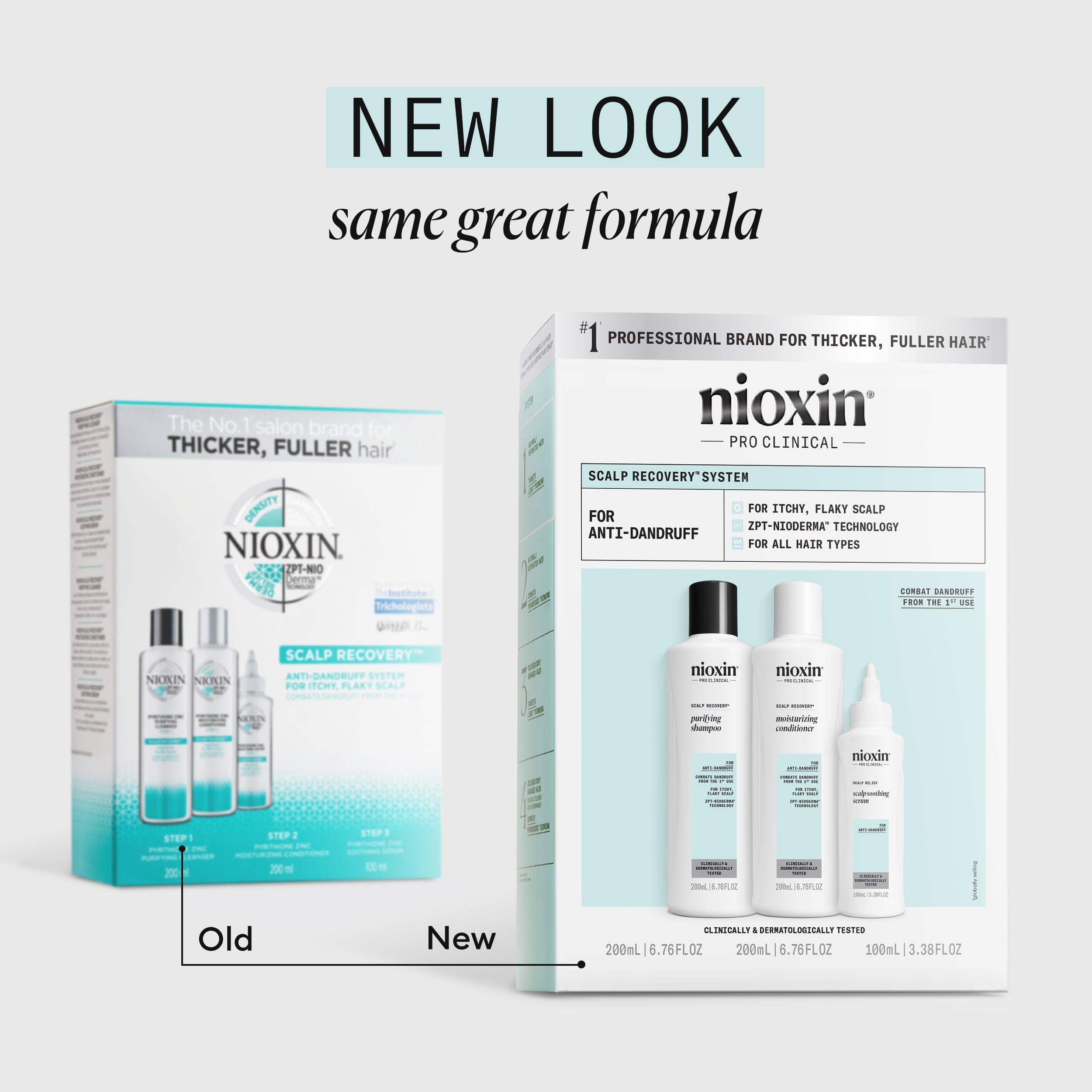 NIOXIN shampoo texture close-up illustrating gentle cleansing and flake removal