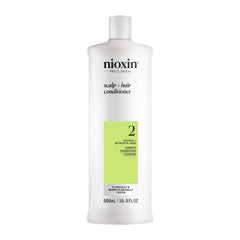 Nioxin System 2 front packaging showing bottle and clear label for quick identification and trust