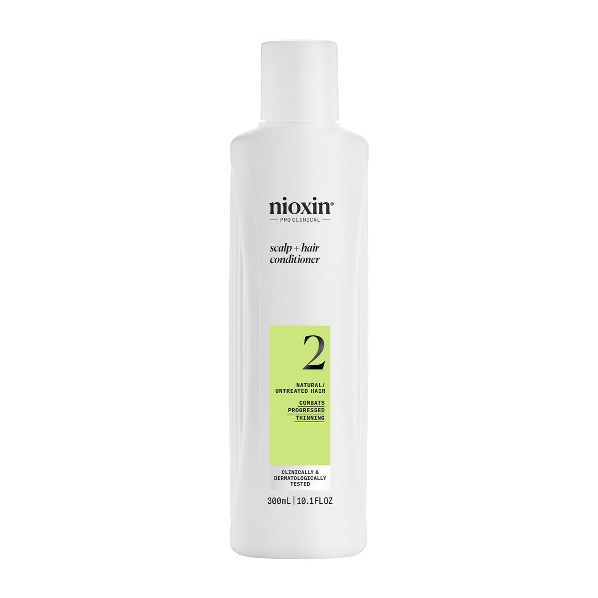 Nioxin System 2 front packaging showing bottle and product benefit