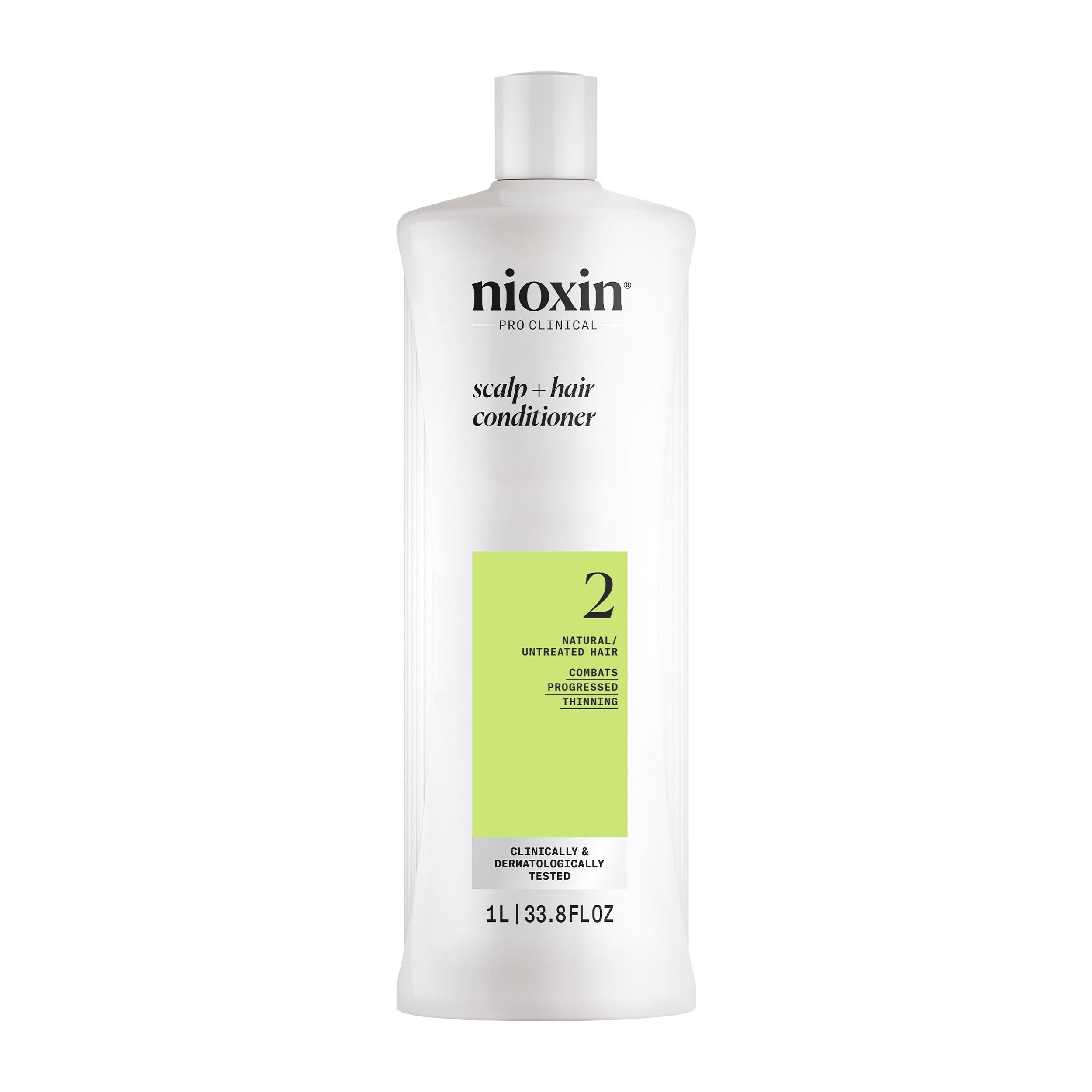 Nioxin System 2 front packaging shows product and size benefit
