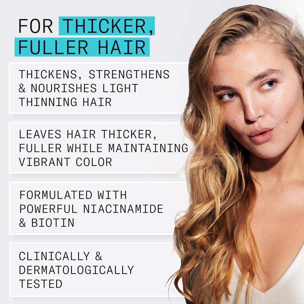 Nioxin before and after comparison illustrating improved hair fullness
