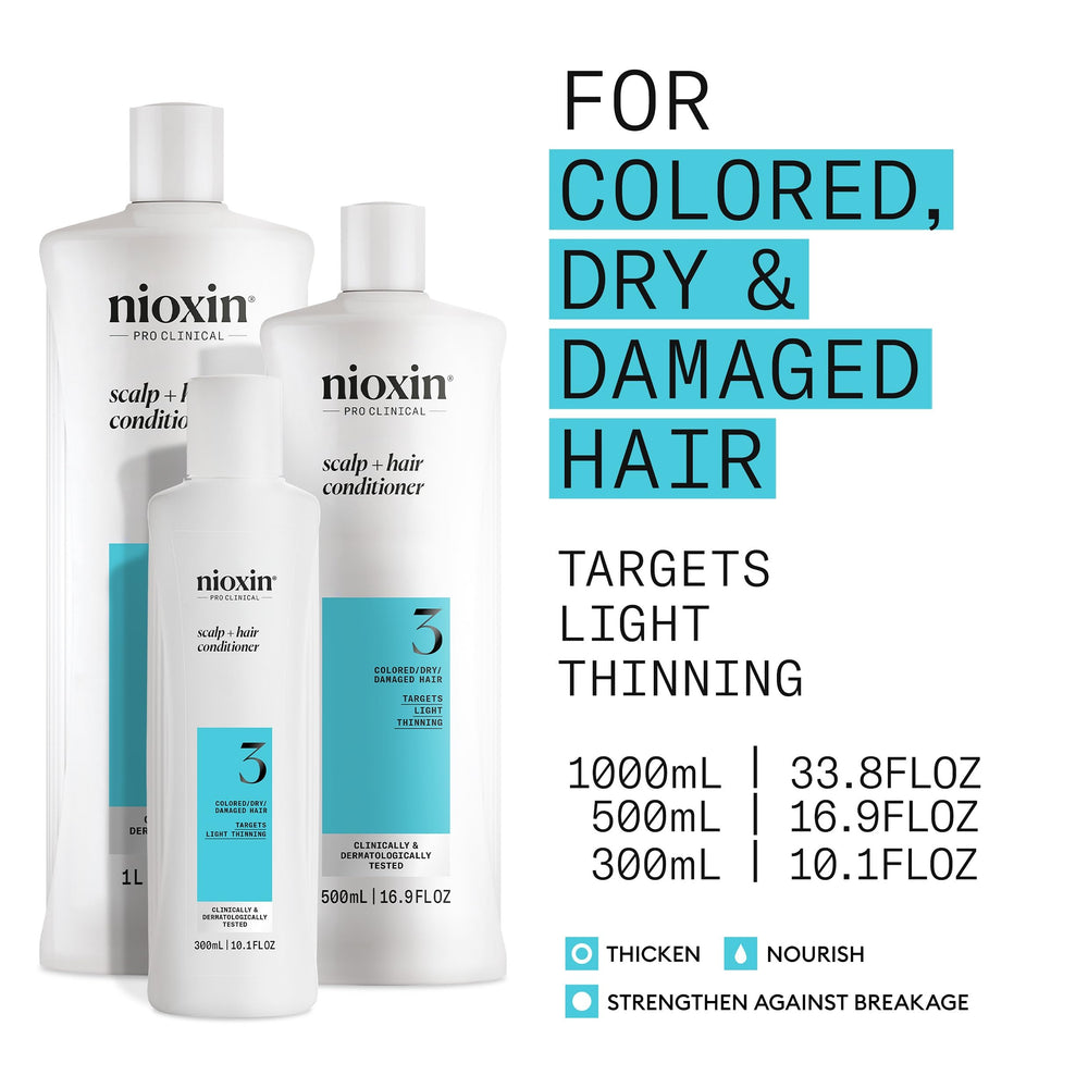 NIOXIN System 3 conditioner texture on hand demonstrating lightweight consistency