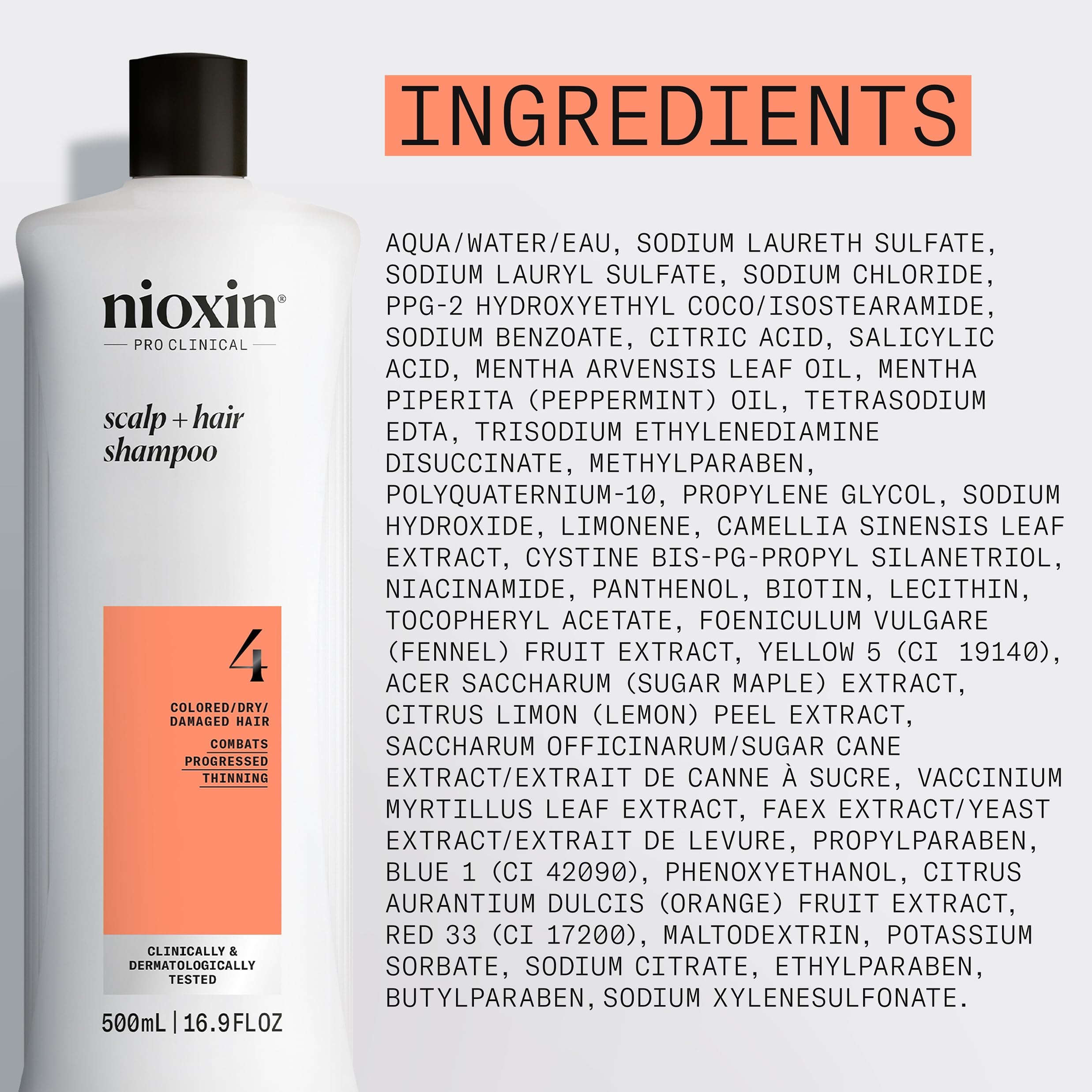 Nioxin System 4 paired with conditioner and treatment to show full regimen
