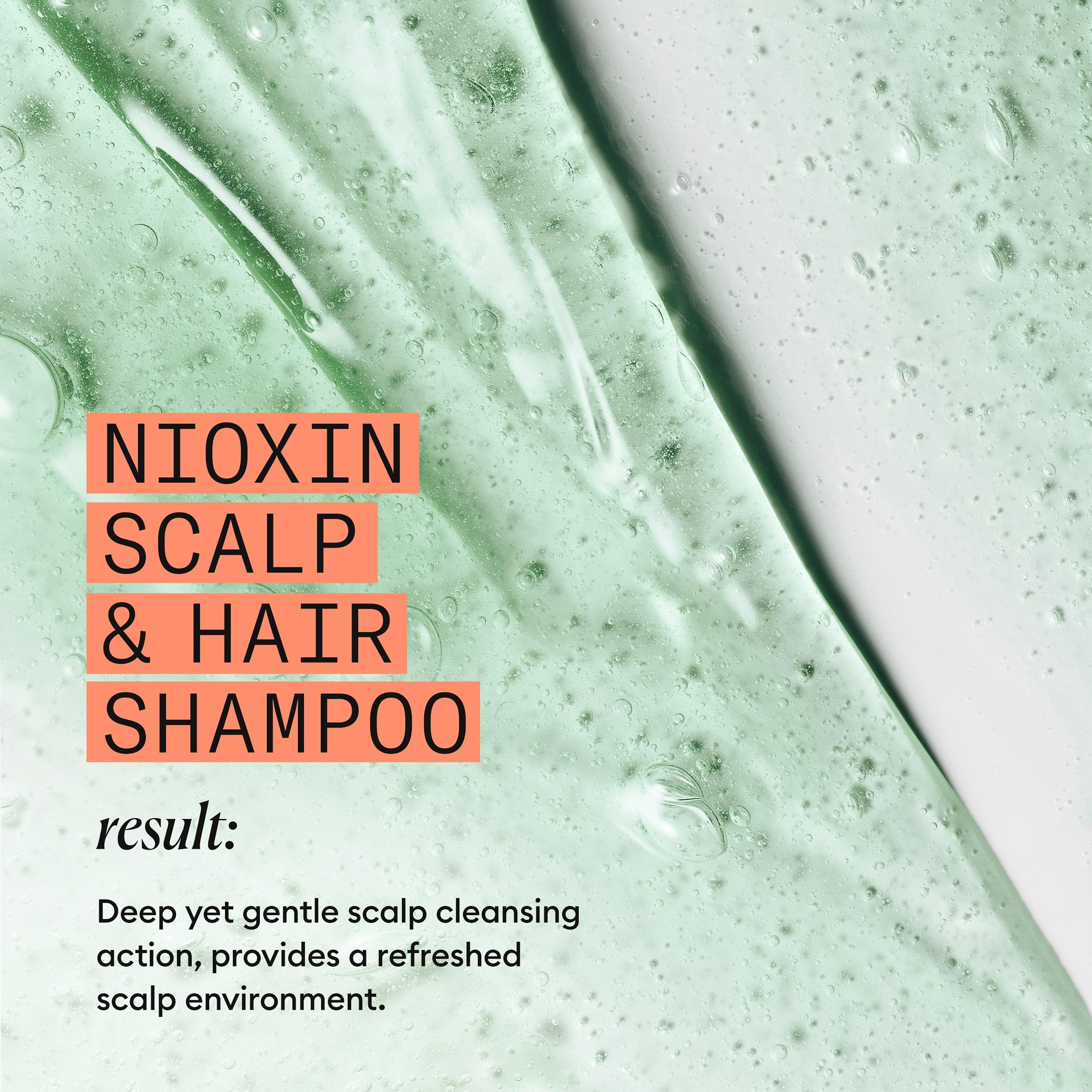 Nioxin before and after styled hair showing fuller appearance