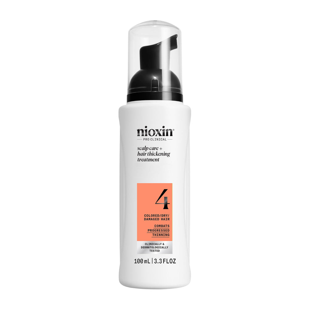 Nioxin front packaging showing System 4 bottle and benefits