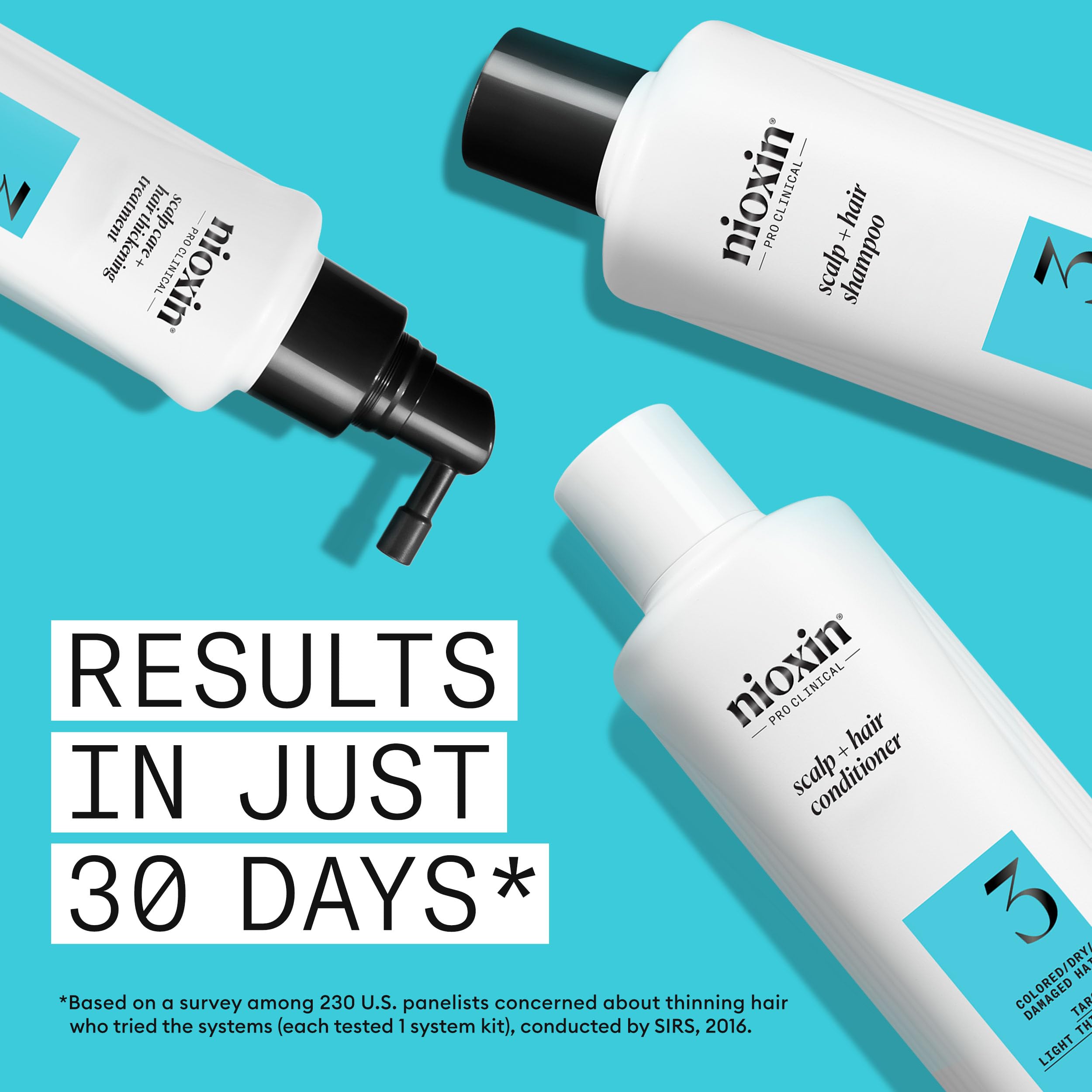 NIOXIN thickening treatment nozzle detail for precise scalp application and ease