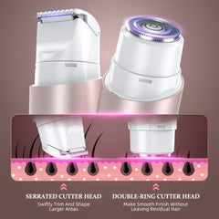 NIPOO dual-head action shows 2-in-1 trimming for larger areas.