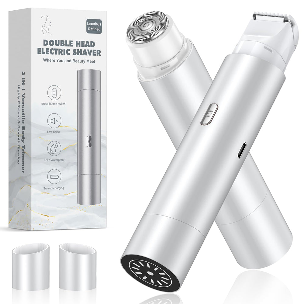NIPOO Bikini Trimmer dual-head closeup for quick on-the-go grooming.