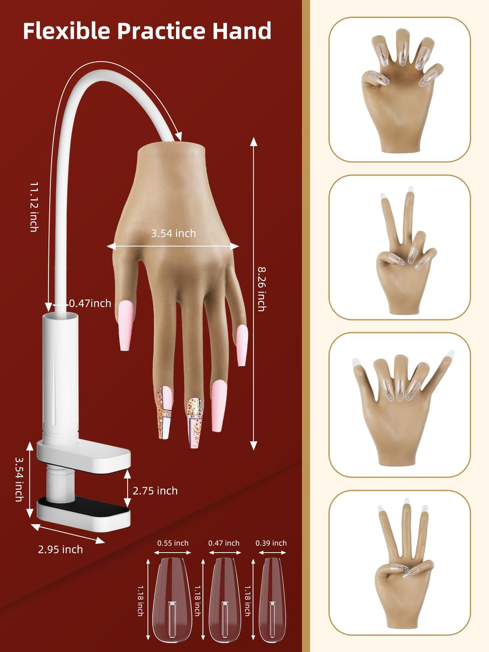 NIQZOPA practice hand's durable, reusable construction withstands repeated practice sessions.