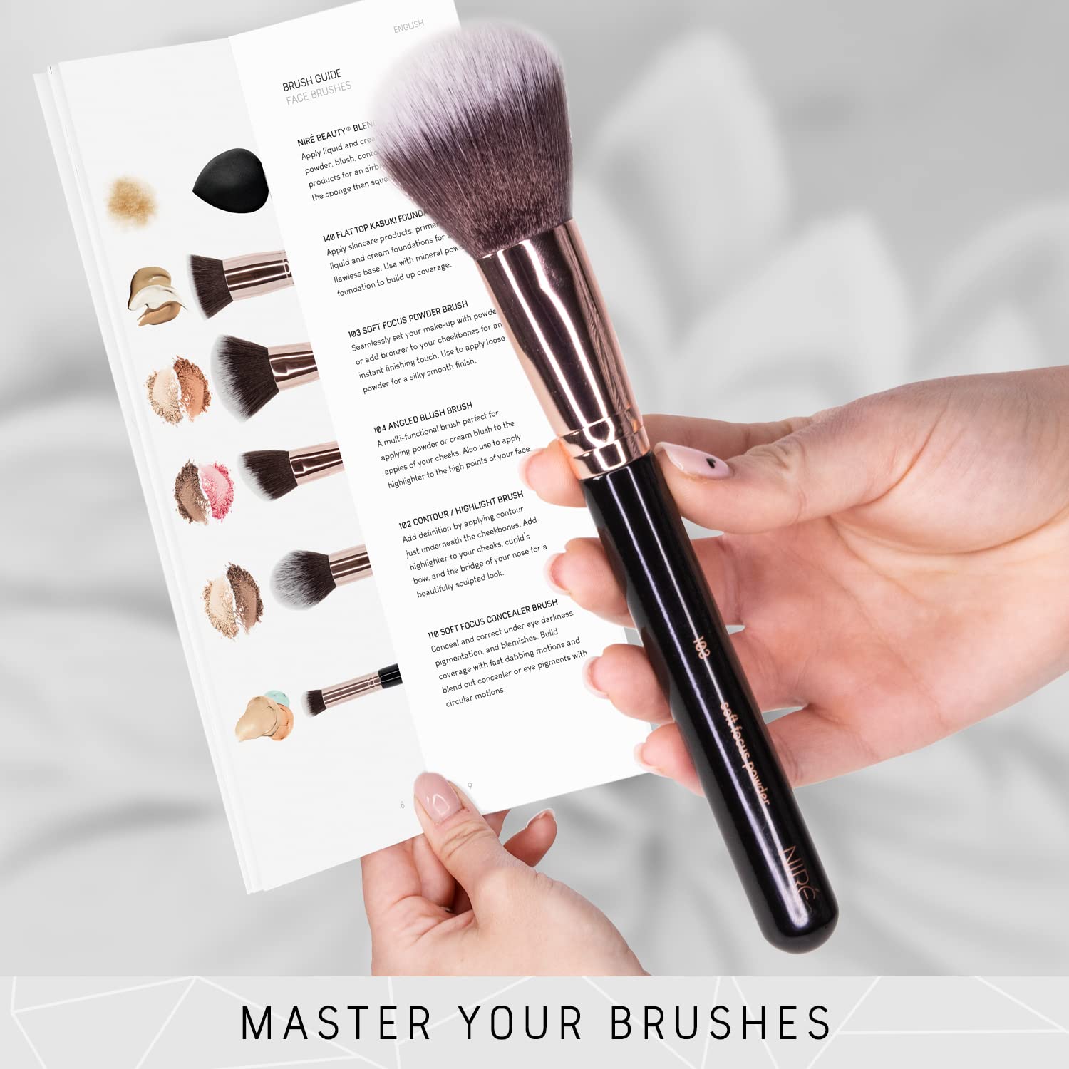 Niré Beauty brush cleaner bottle helps keep tools fresh between uses