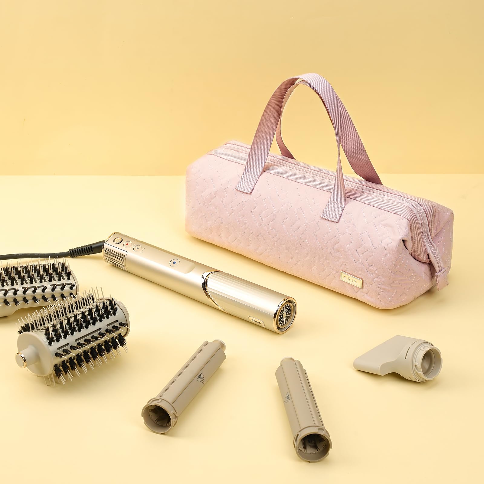 NISHEL hair tools travel bag compatible with Shark HD430 FlexStyle and Dyson HS05.