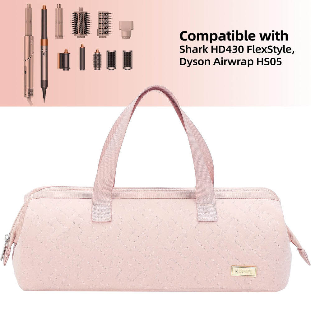 NISHEL hair tools travel bag partitions protect against bumps.