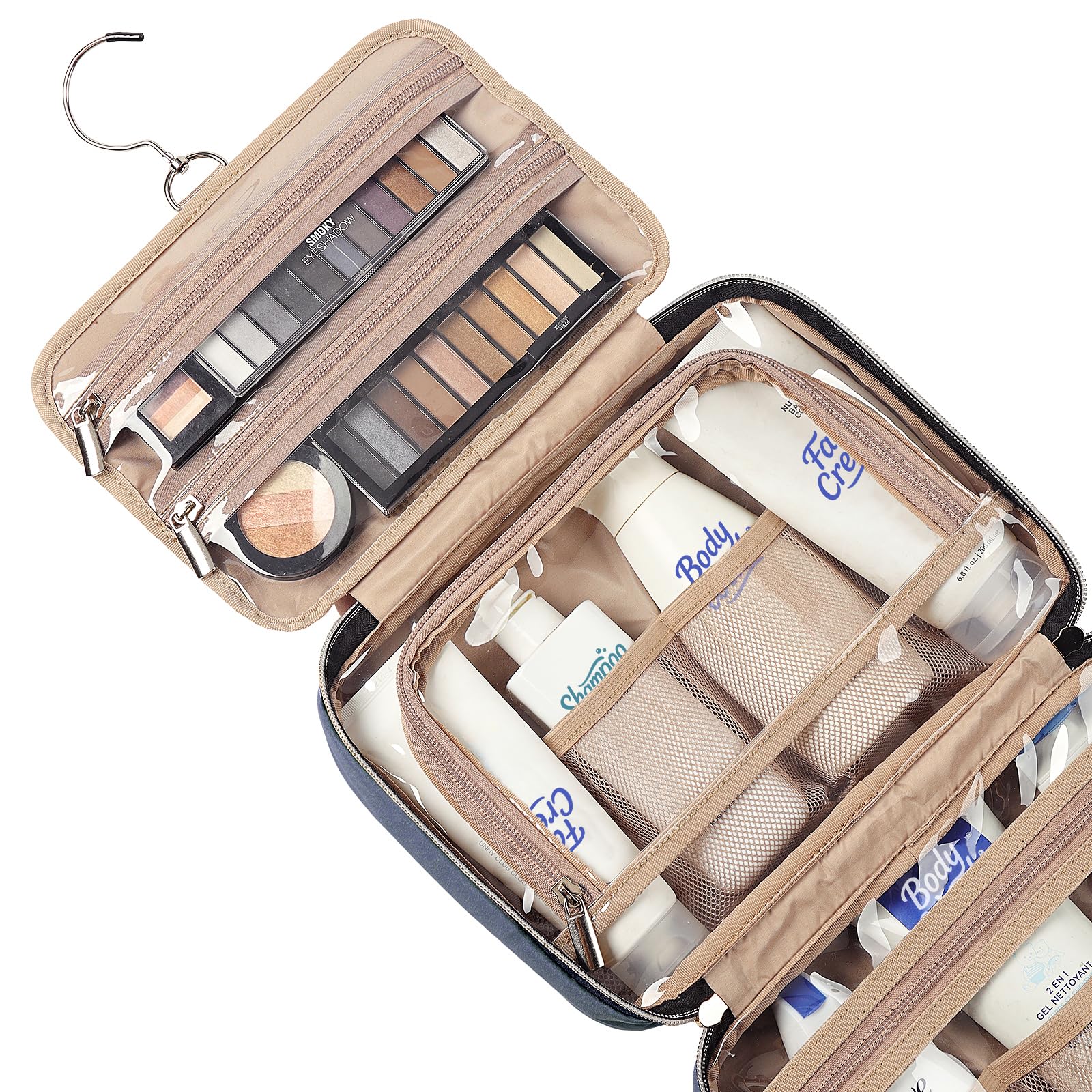Elastic pockets inside the NISHEL bag keep contents secure and accessible
