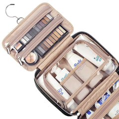 NISHEL travel toiletry bag elastic pockets maximize organization while on the go.