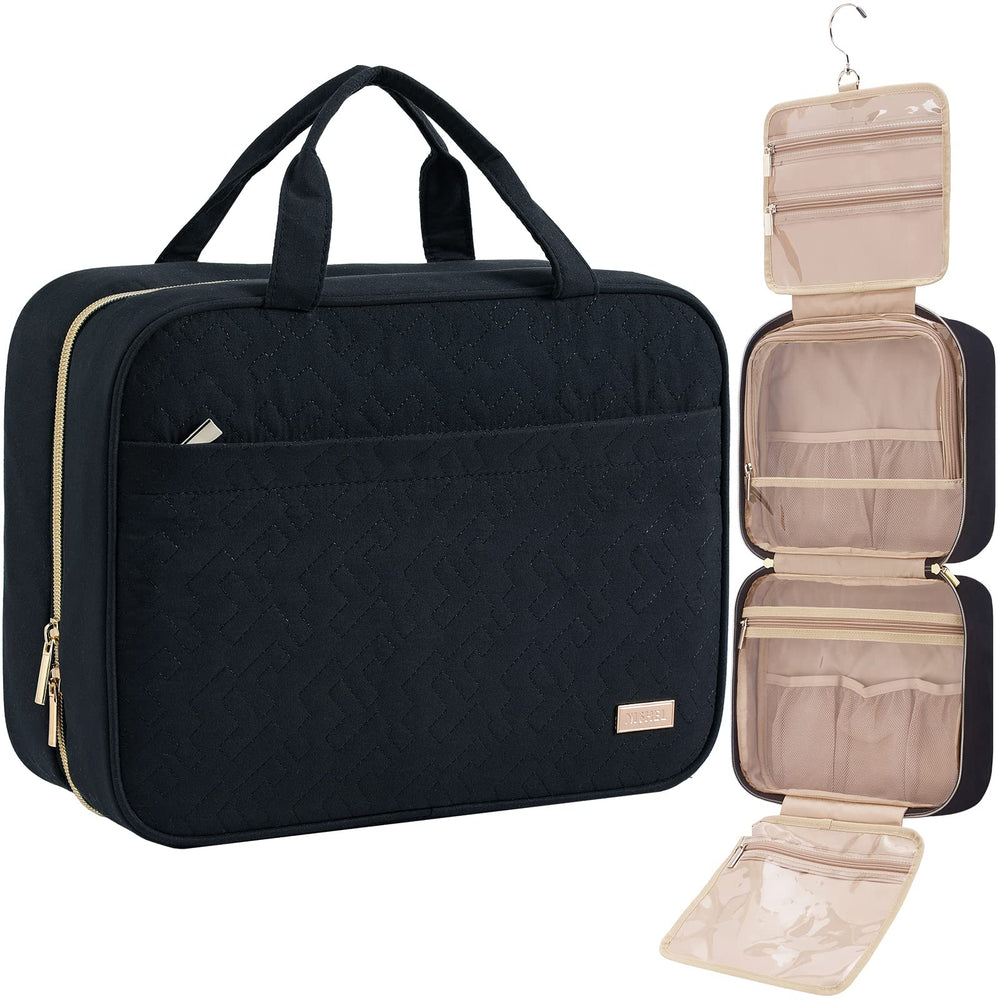 NISHEL travel toiletry bag hanging setup enables quick access during travel
