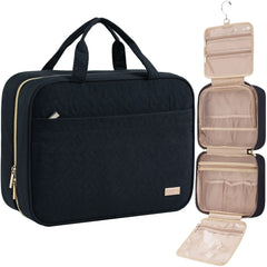 NISHEL travel toiletry bag hanging setup enables quick access during travel