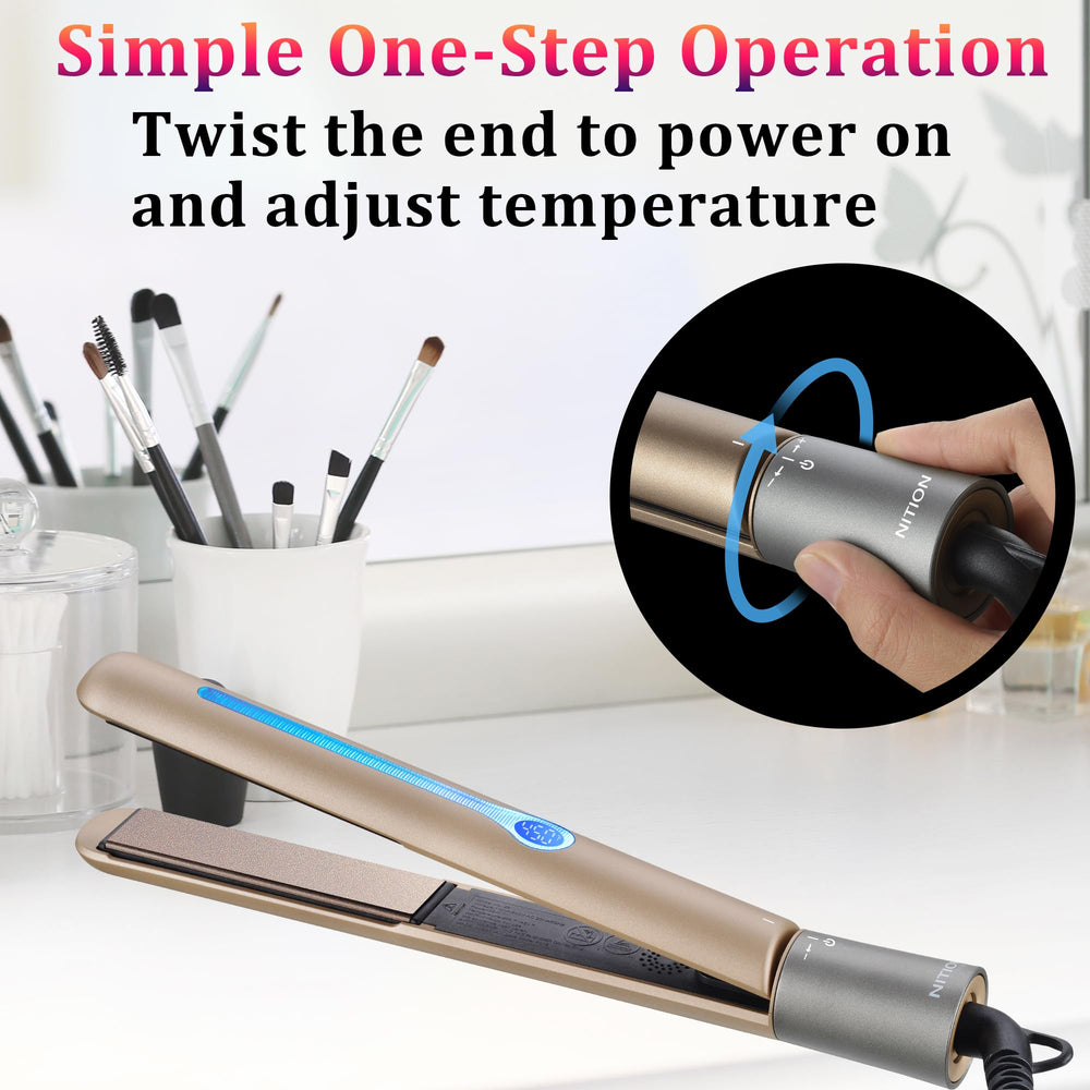 NITION curling-capable 2-in-1 design supports straightening and curling.