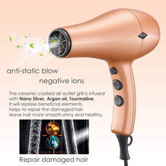 NITION ceramic-coated grill nano-silver for smoother shinier hair.