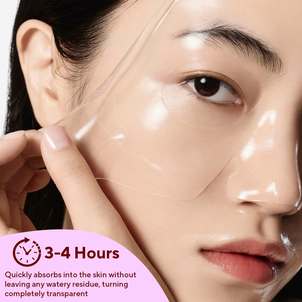 Nityrliv Bio-Collagen Real Deep Mask after use reveals firmer feel and smoother texture.