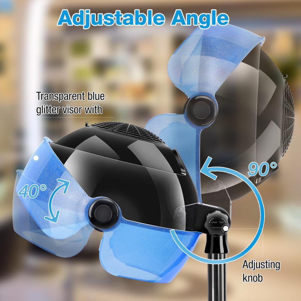 Niuadage hooded hair dryer digital timer helps customize drying sessions.