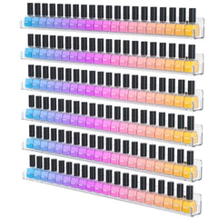 NIUBEE 24in nail-polish rack wall-mounted front view for quick color selection