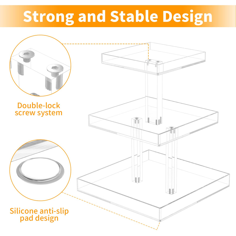 NIUBEE anti-slip base keeps the organizer steady on a dresser