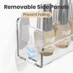 NIUBEE anti-slip end inserts close-up showing secure bottle stops for safe storage