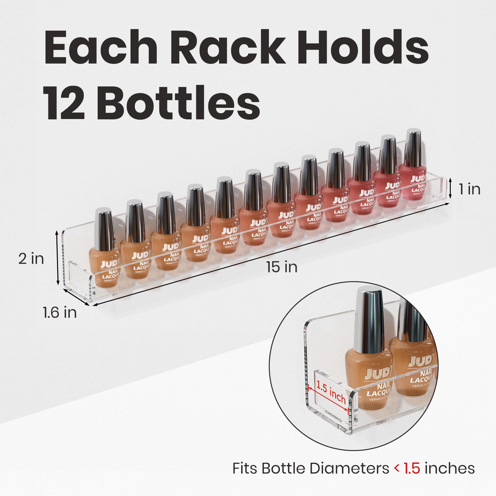 NIUBEE removable end inserts keep bottles secure and prevent sliding.