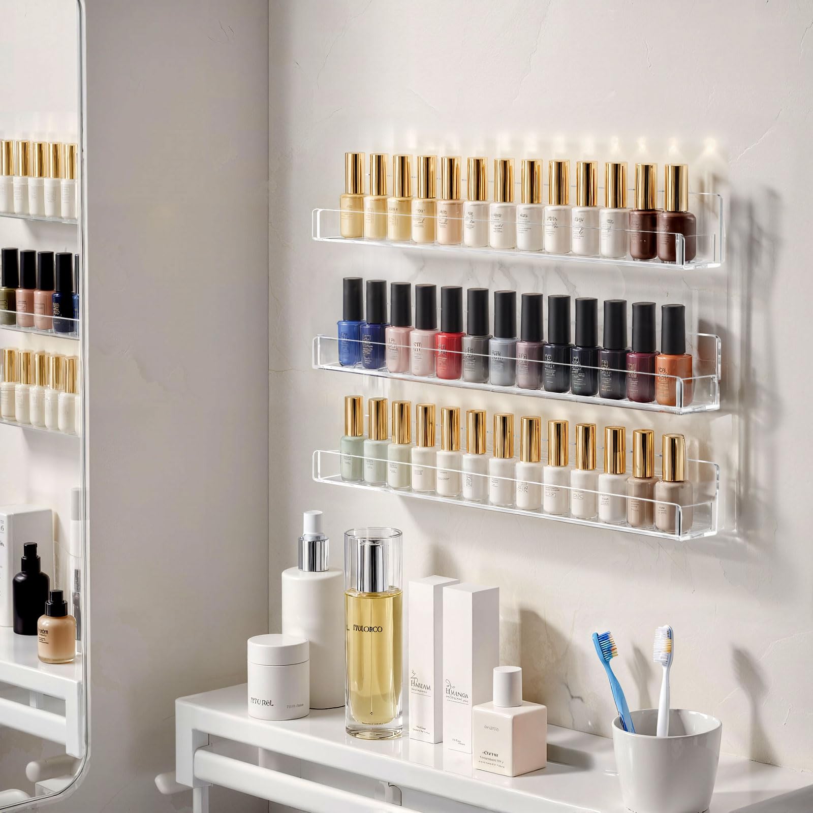 NIUBEE six-tier rack mounted to show high-capacity display up to 150 bottles