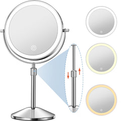 Niuphia vanity mirror 7-inch face closeup for clear makeup prep and viewing