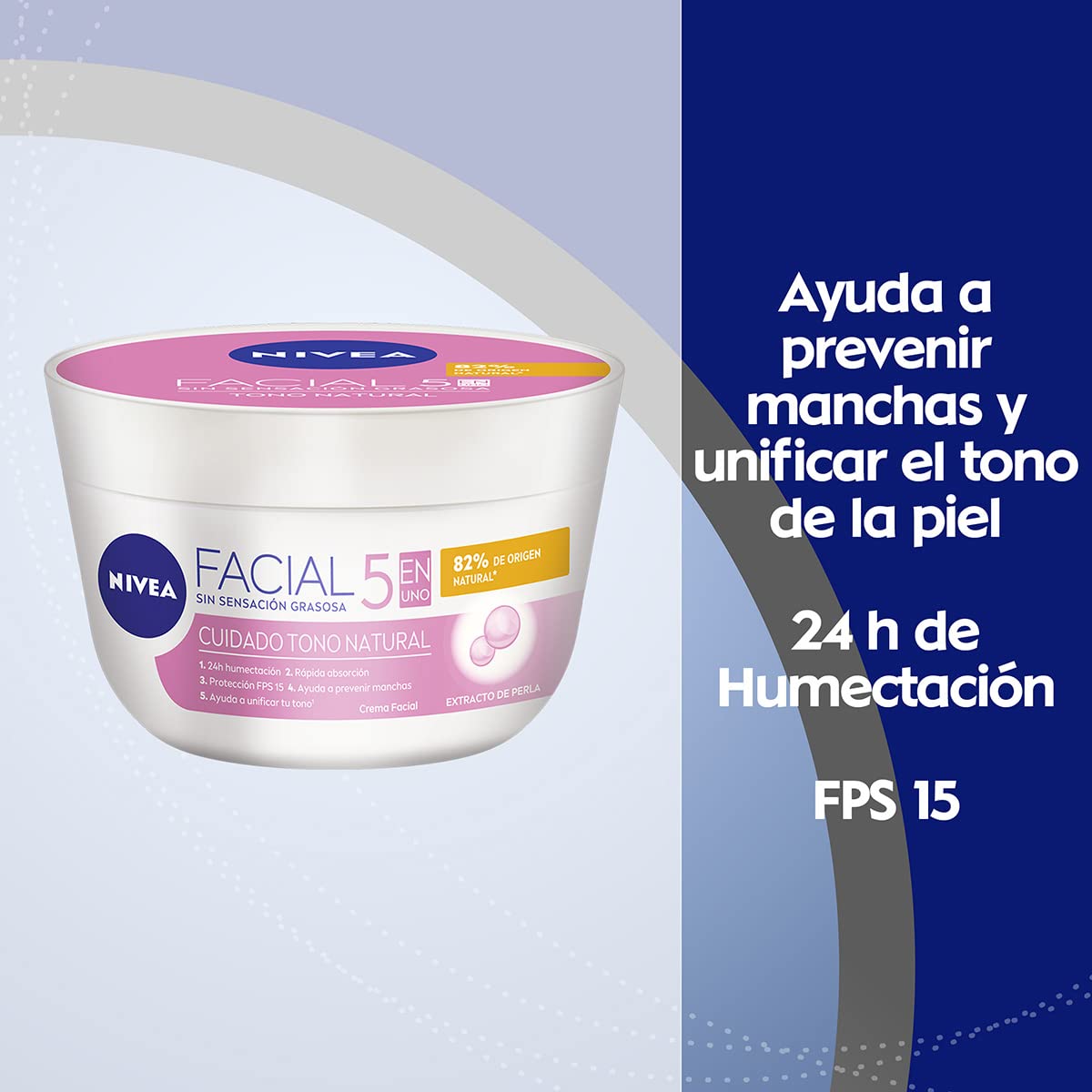 NIVEA Aclaradora Natural texture swirl highlights lightweight formula comfortable on skin.
