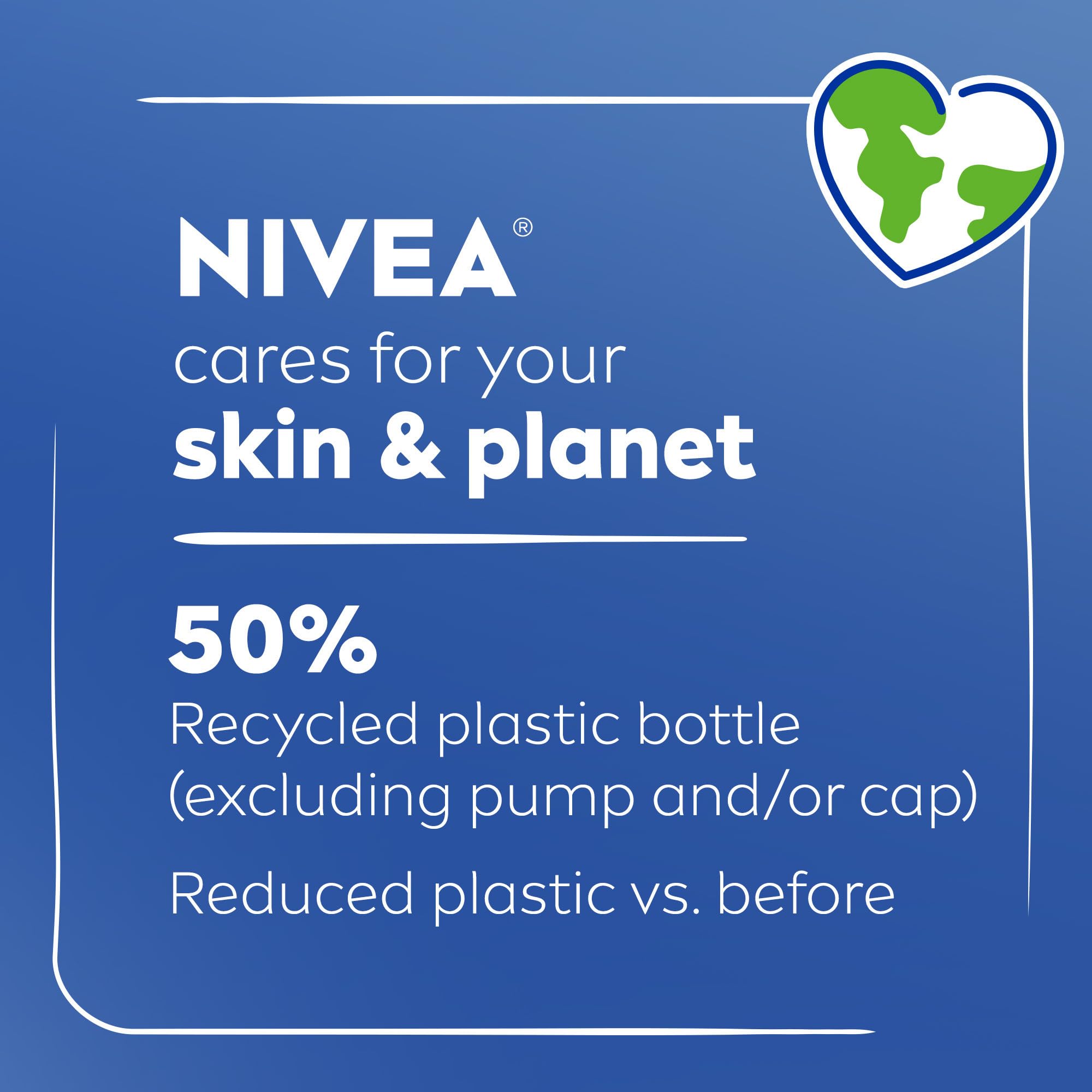NIVEA bottle on bathroom counter in lifestyle scene for daily routine benefit