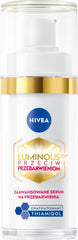 NIVEA Cellular Luminous630 serum bottle closeup showcases premium packaging