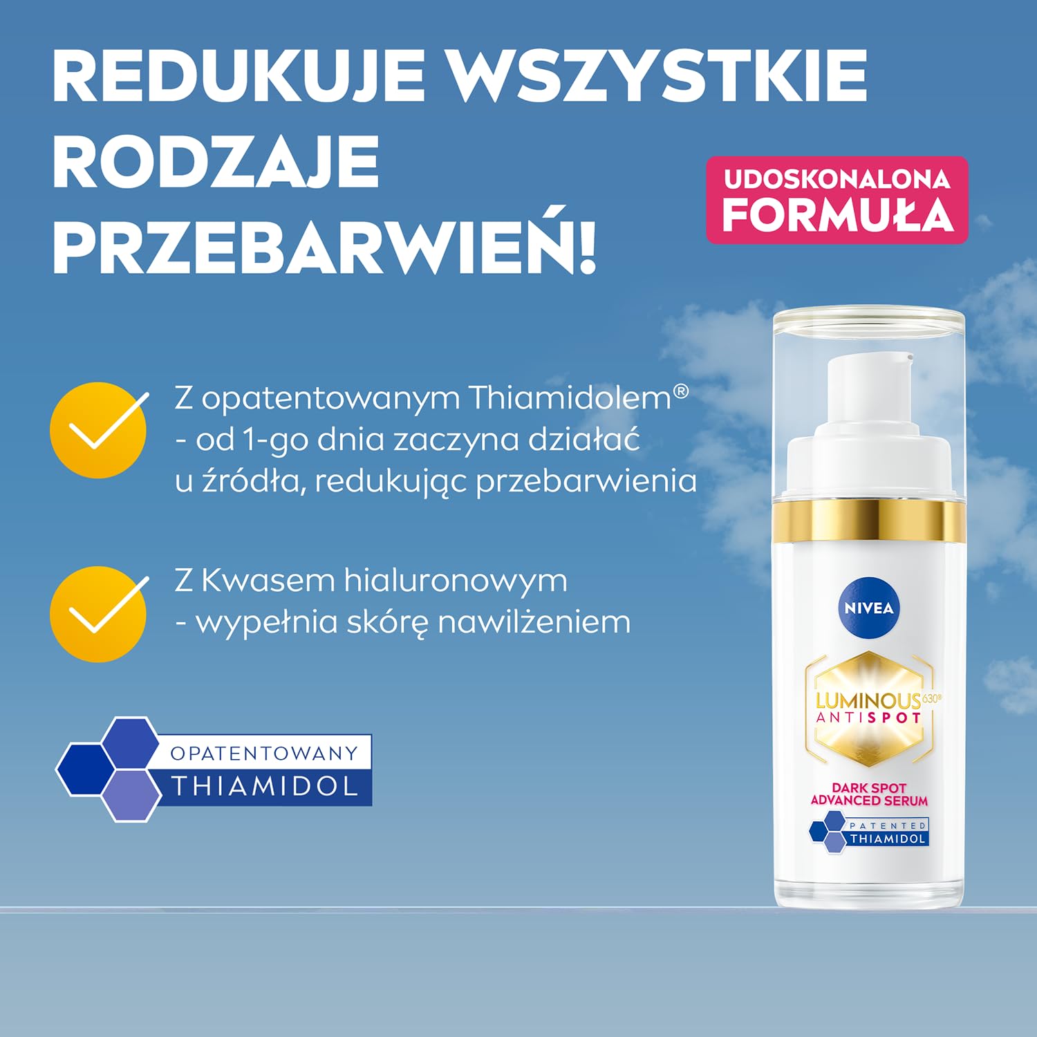 NIVEA Cellular Luminous630 serum dispensing pump enables precise dosing