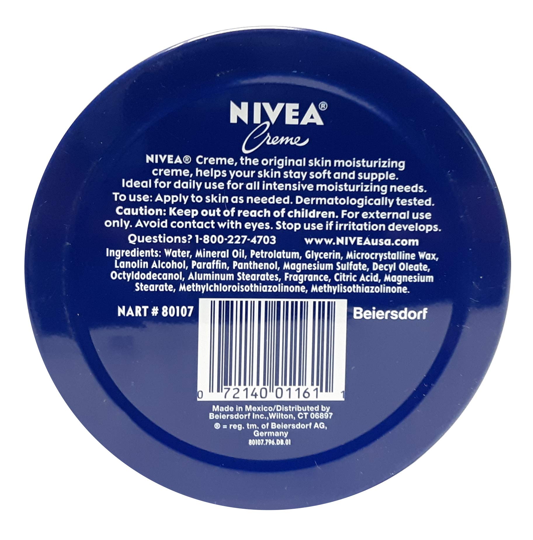 NIVEA Creme Tin 400ml texture close-up showing rich formula for acne-prone skin care.