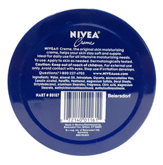 NIVEA Creme Tin 400ml texture close-up showing rich formula for acne-prone skin care.
