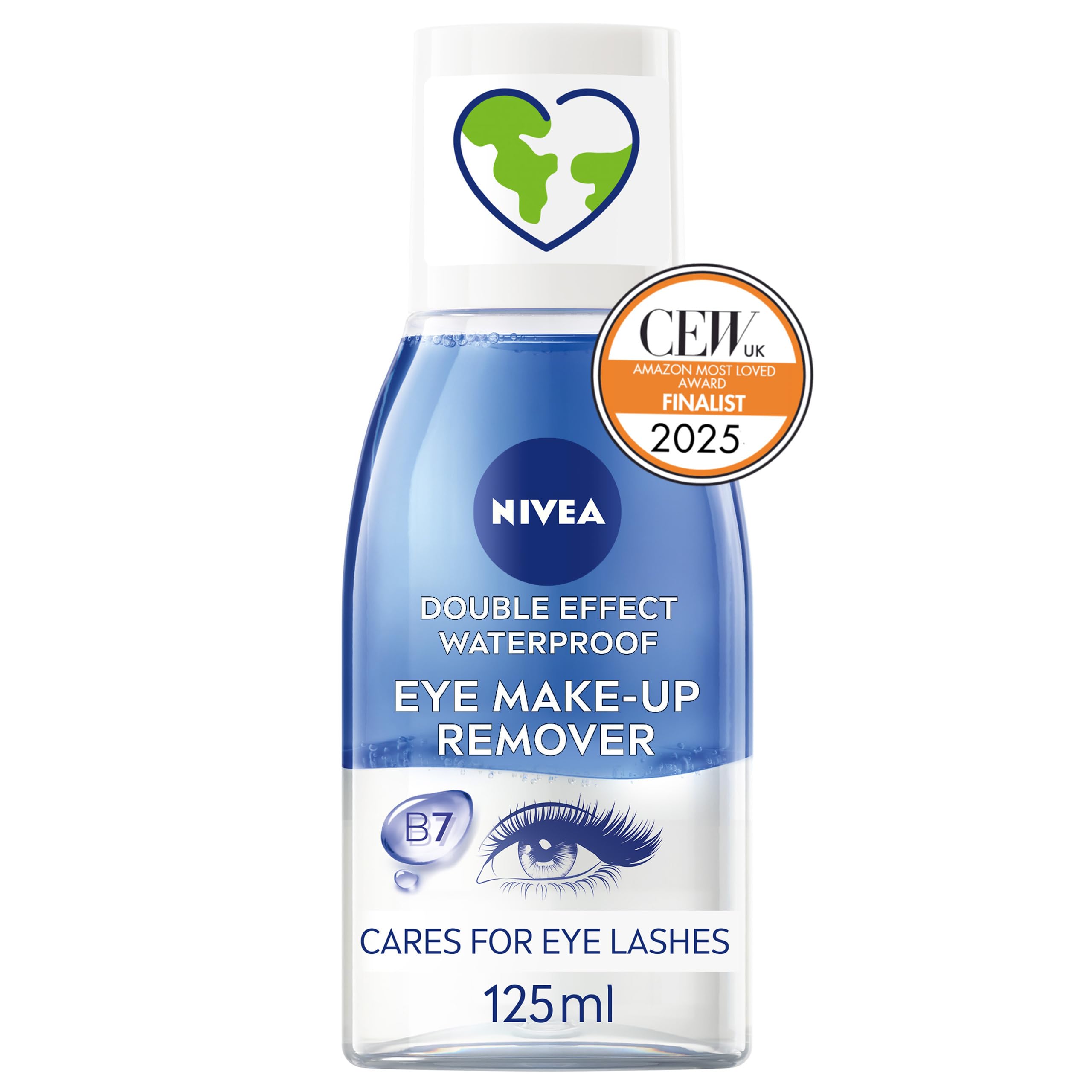 NIVEA closeup label on bottle showing instructions and benefits for clear guidance
