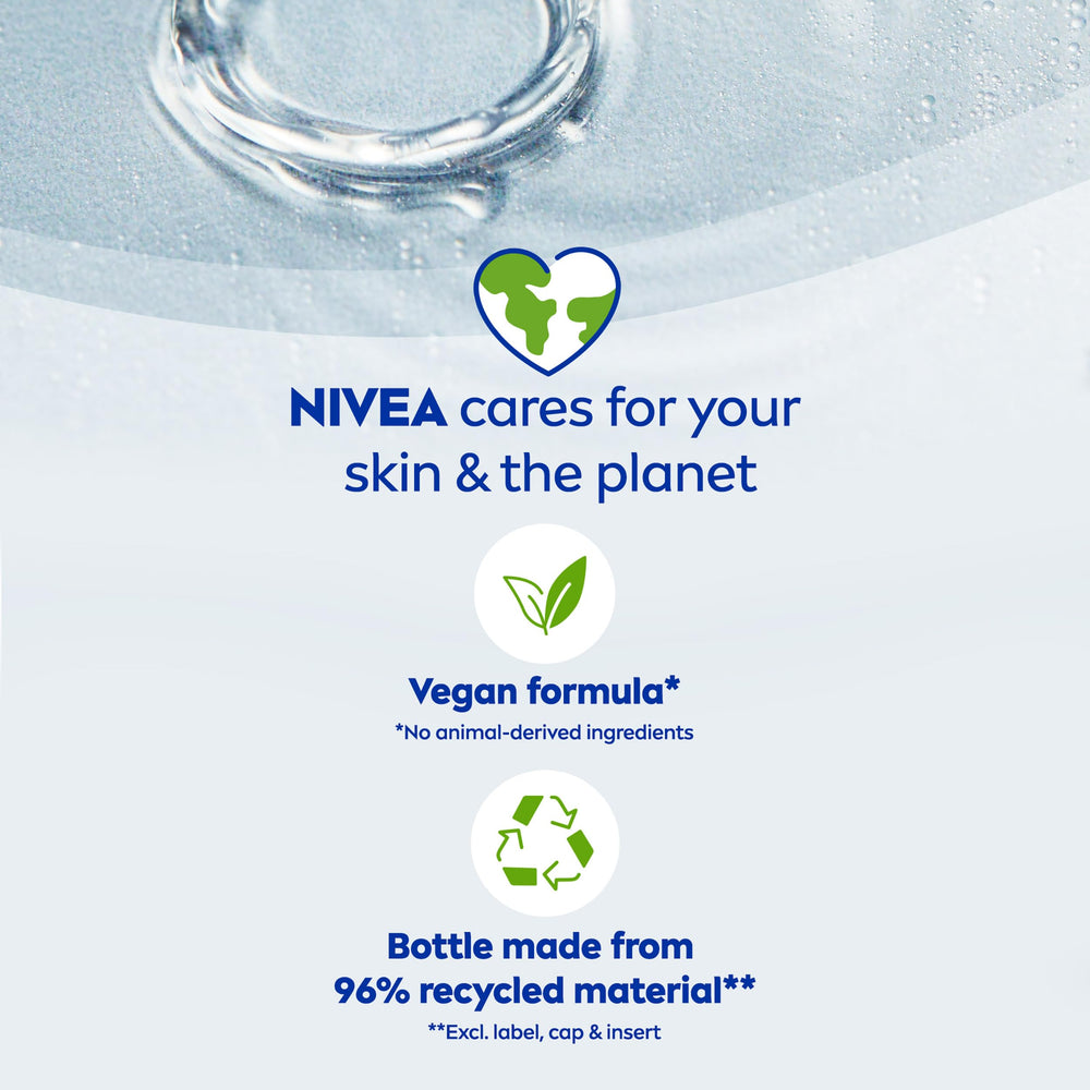 NIVEA ingredients visual with cornflower and B7, illustrating soothing lash care