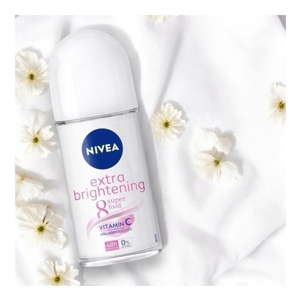 NIVEA Extra Brightening roll-on alcohol-free formula for sensitive skin