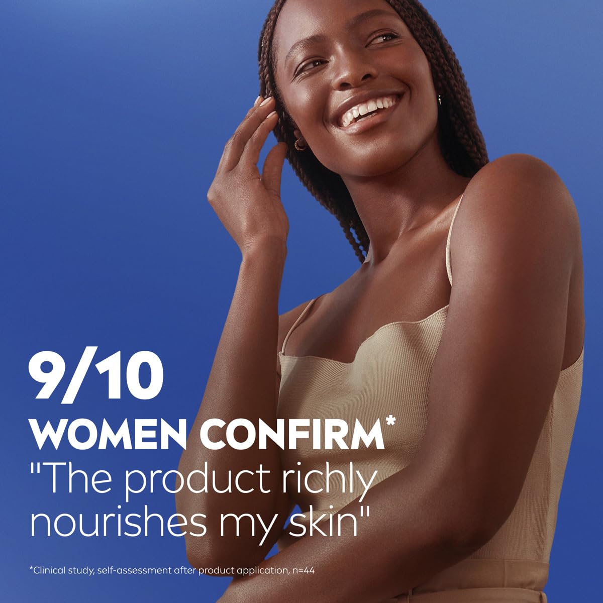 NIVEA applied to feet showing smoothing and softening benefits