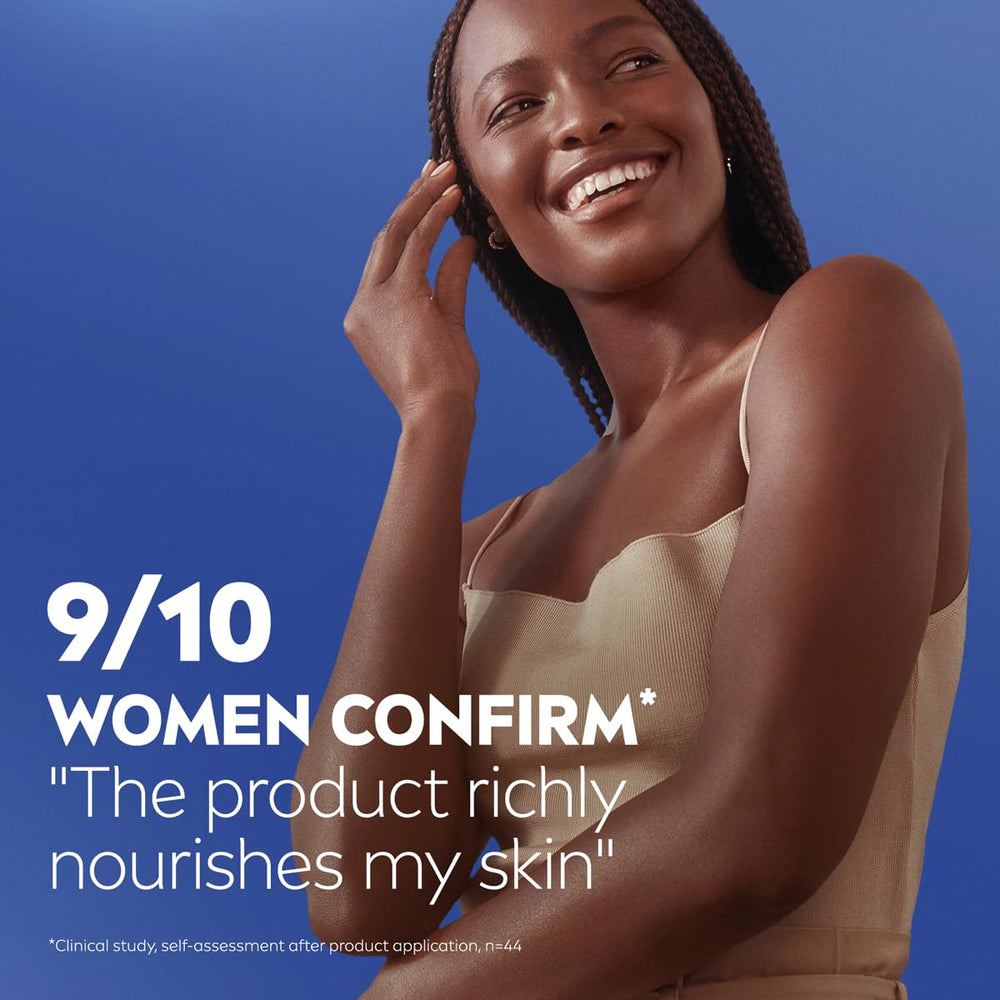 NIVEA applied to feet showing smoothing and softening benefits