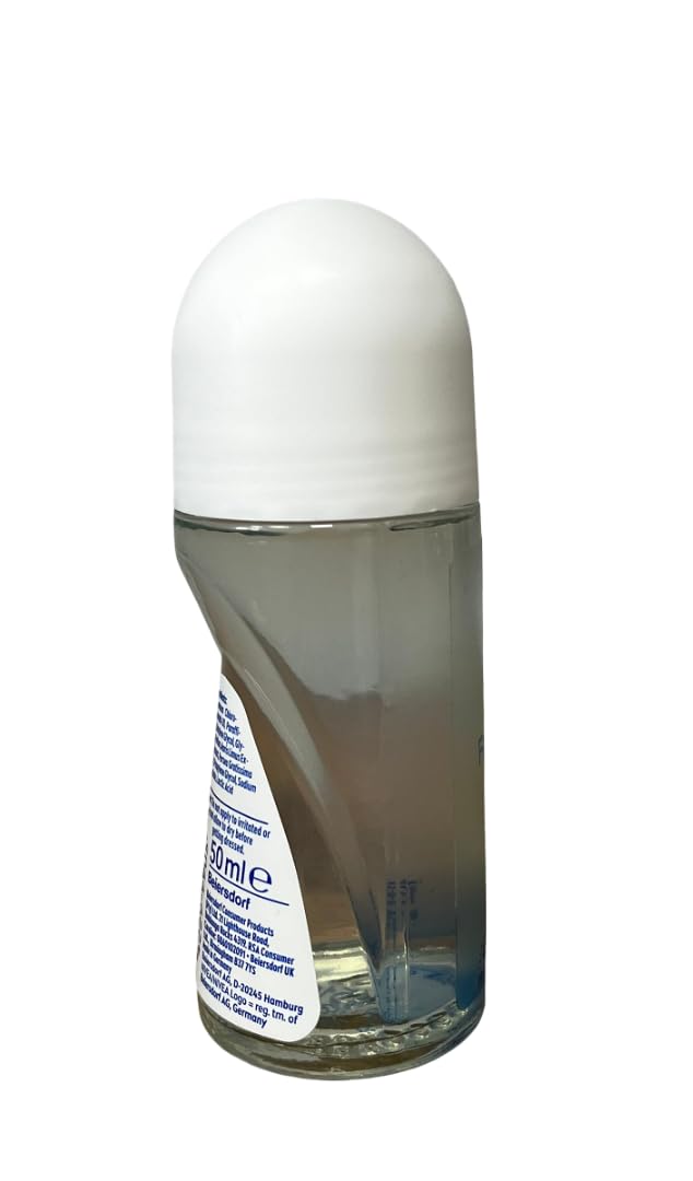 NIVEA Fresh Natural label close-up highlights dermatologically approved skin compatibility.