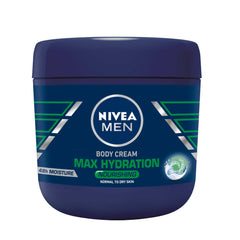 Crema corporal NIVEA Men Max Hydration en bote, hidratación duradera para piel de hombre