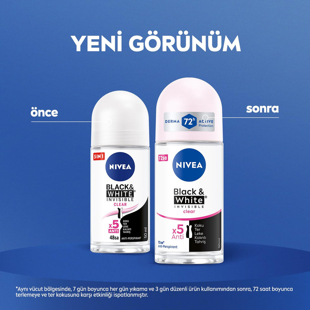 Close-up of applying the NIVEA roll-on showing quick-drying formula for freshness