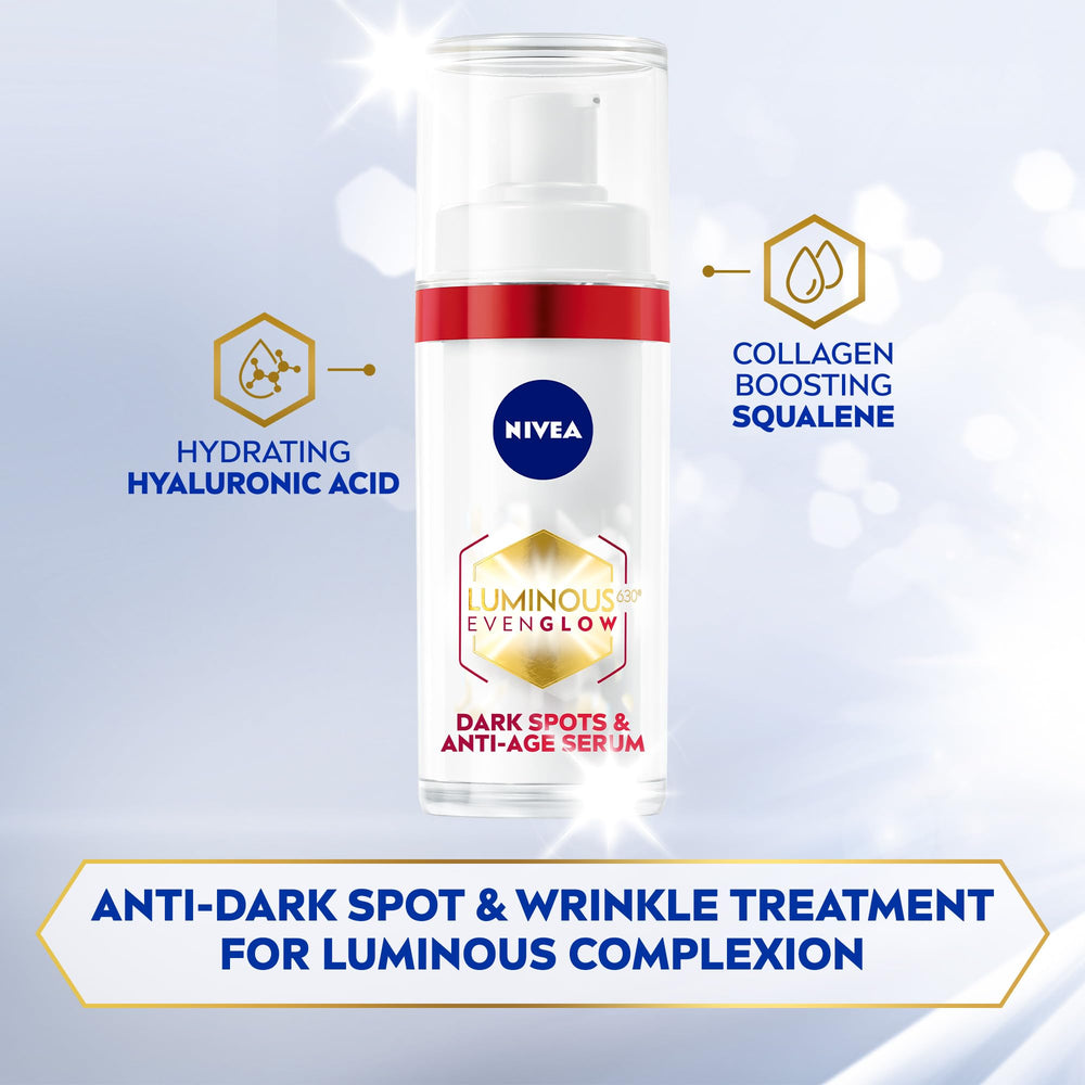 NIVEA Luminous 630 Spot Serum AA before-after photo hints tone improvement potential