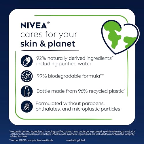 NIVEA MEN Cool Body Wash pack of three bottles