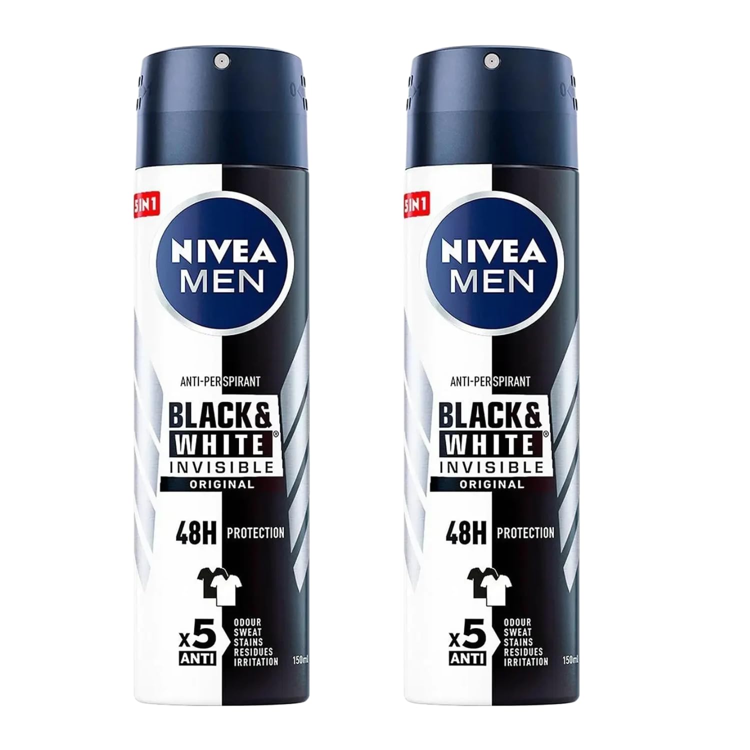 NIVEA Men Invisible fast-drying spray demonstrates quick, non-sticky application.